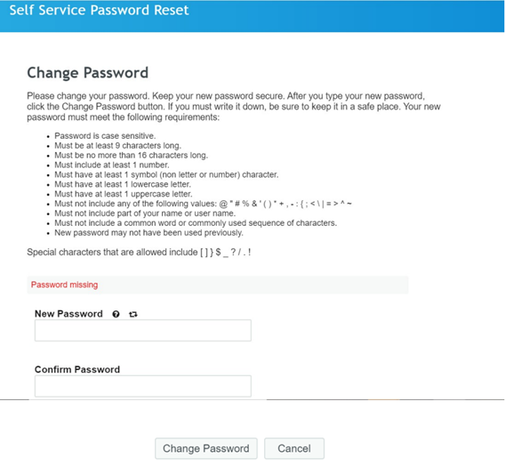 Set New Password