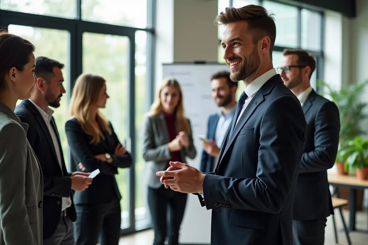 people networking each other