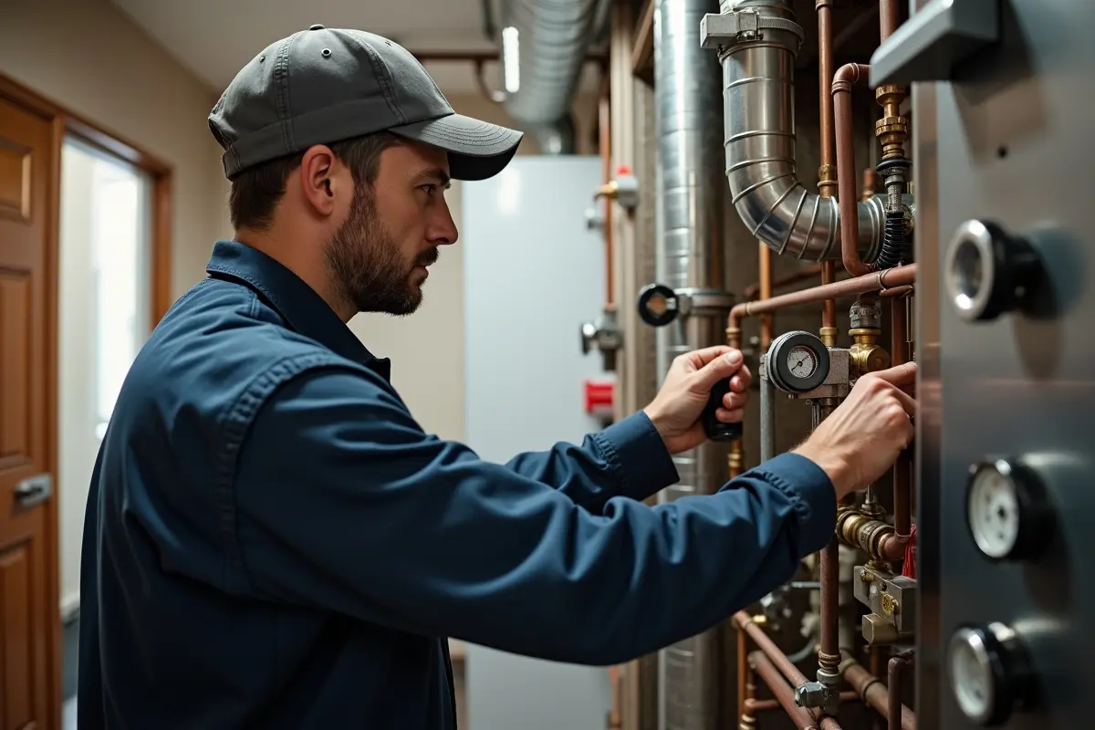 boiler technician servicing system for efficient reliable home heating