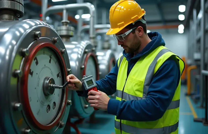 commercial operator performing pressure vessel testing to reduce liability risks