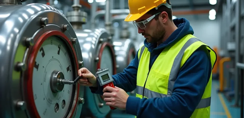 commercial operator performing pressure vessel testing to reduce liability risks