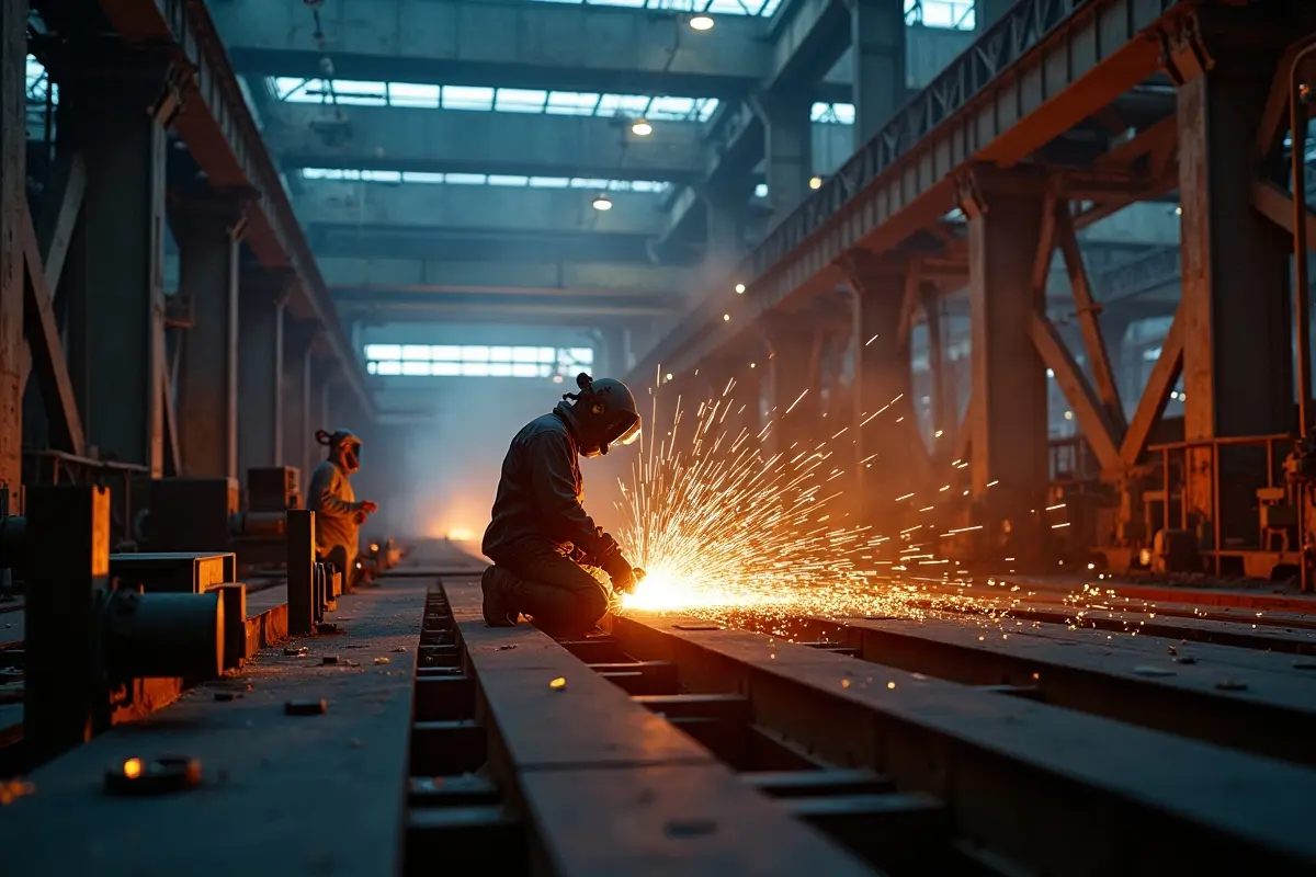 welder optimizing deposition rates for faster high volume steel fabrication